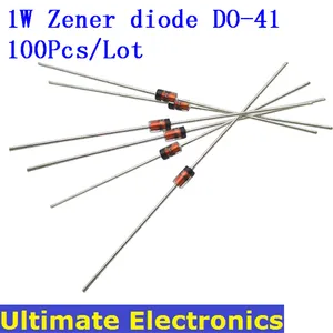 100Pcs/Lot 1W Zener Diode DO-41 1N4728~1N4748 3.3V~22V 1N4729 1N4730 1N4731 1N4732 1N4733 1N4734 1N4735 1N4744 1N4746 1N4749