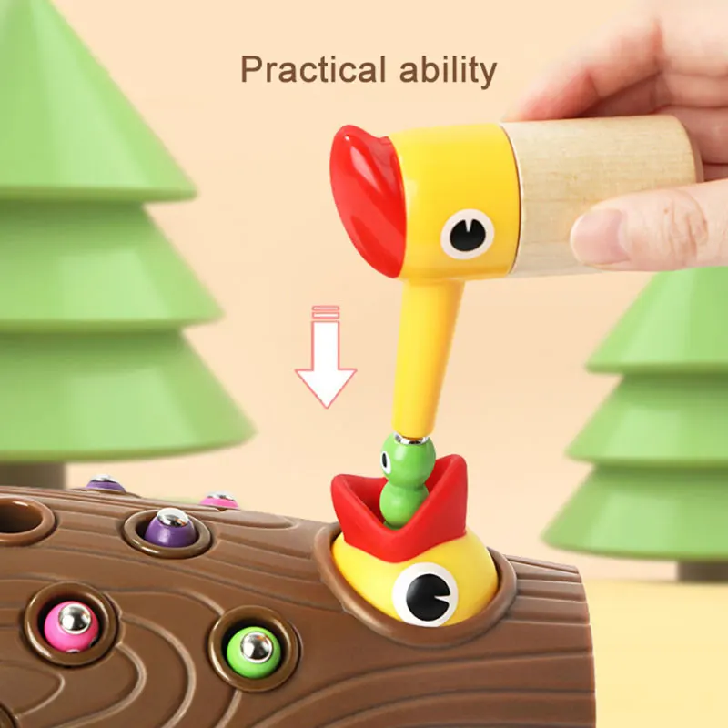 

Woodpecker Early Education Toy Gifts for Children Woodpecker Catching Bugs New Arrival