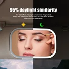 Автомобильное зеркало для макияжа, универсальный прибор с креплением на козырёк от солнца, 30 светодиосветодиодный, 3 режима освещения