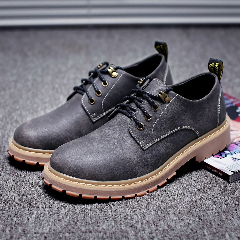 Мужские лоферы для отдыха в стиле ретро Повседневная дышащая обувь кожаные