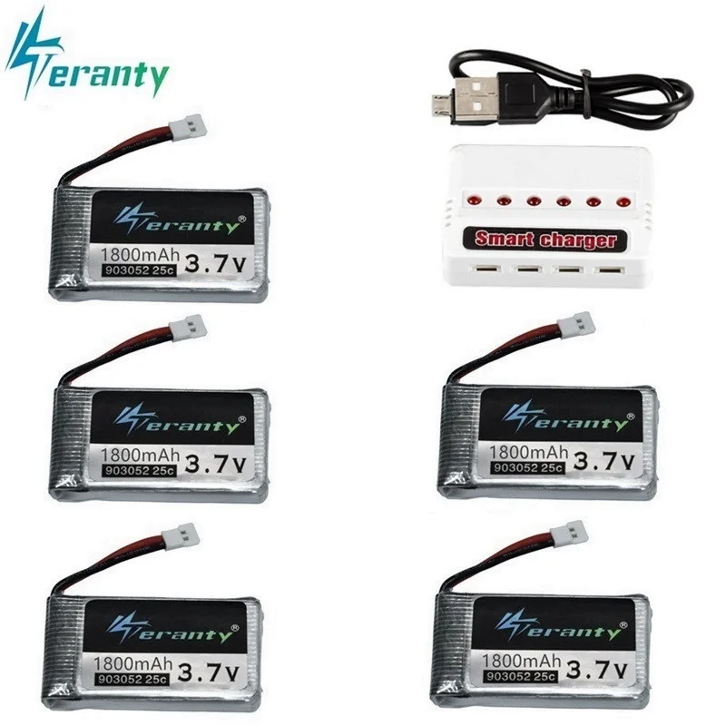 3 7 в 1800 мАч 903052 Lipo Батарея и зарядным устройством для Syma X5 X5C X5SW X5SC X5S 1 M18 H5P