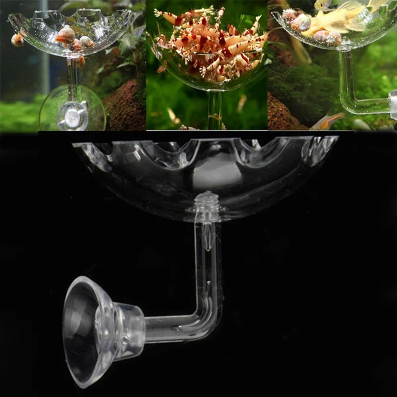 Аквариумная креветка акриловая миска для кормления рыбка кормушка с резервуаром