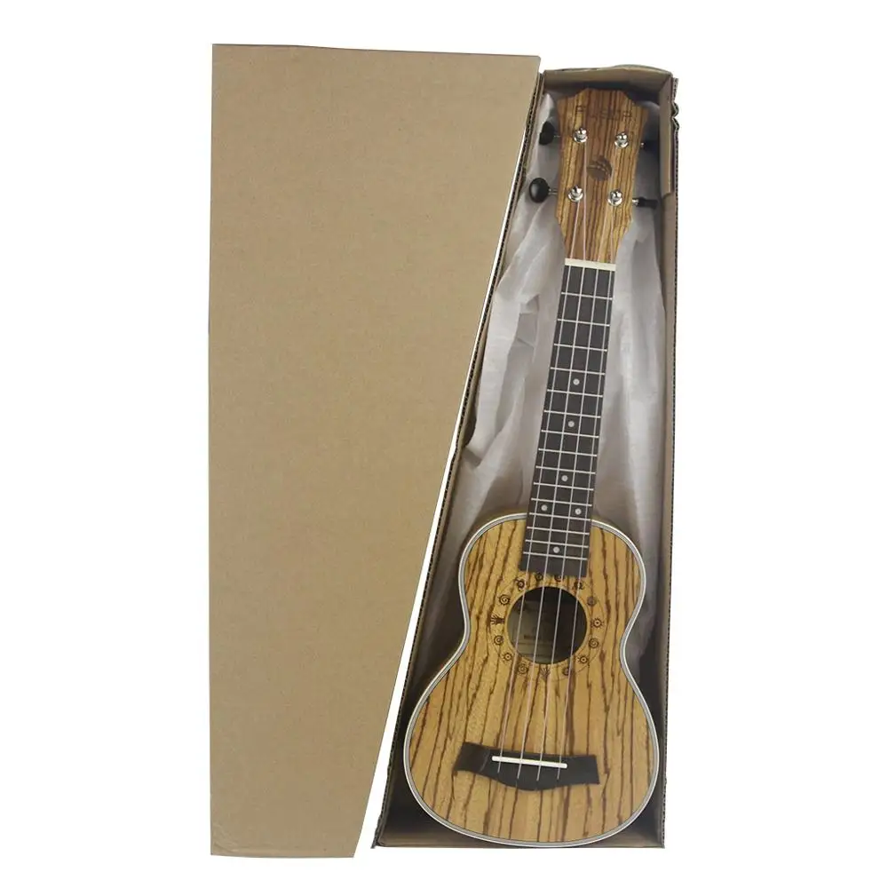 FLEOR Zebrawood 21 ''сопрано Гавайские гитары музыкальный инструмент|Укулеле| |