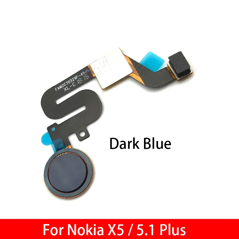 Black Абсолютно сенсорный гибкий кабель для Nokia 5,1 Plus/X5 TA-1109 5,8" кнопка Home возврат в меню ключ Flex - Цвет: Black