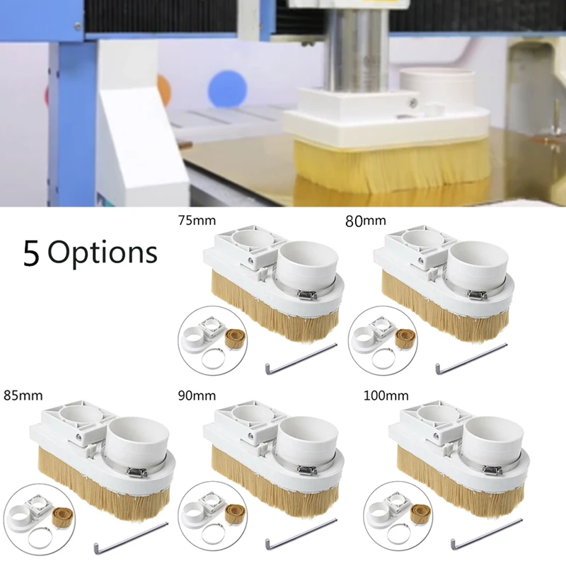 

Spindle Dust Cover Collector For CNC Router Engraving Milling Machine Woodworking Power Tools 75/80/85/90/100mm CNC Dust Shoe