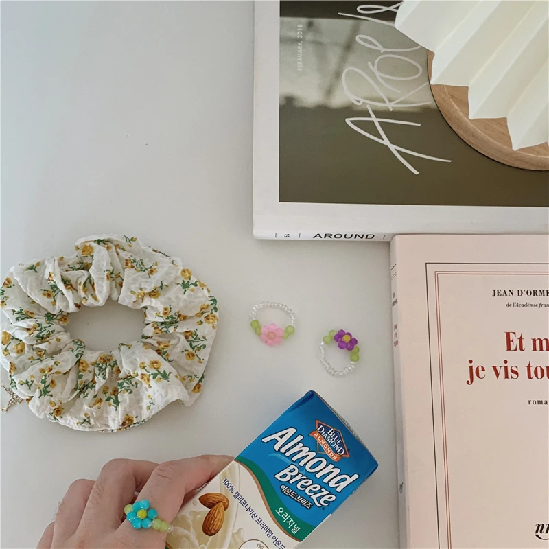 Кольцо женское AOMU разноцветное с рисовыми бусинами в Корейском стиле | Украшения