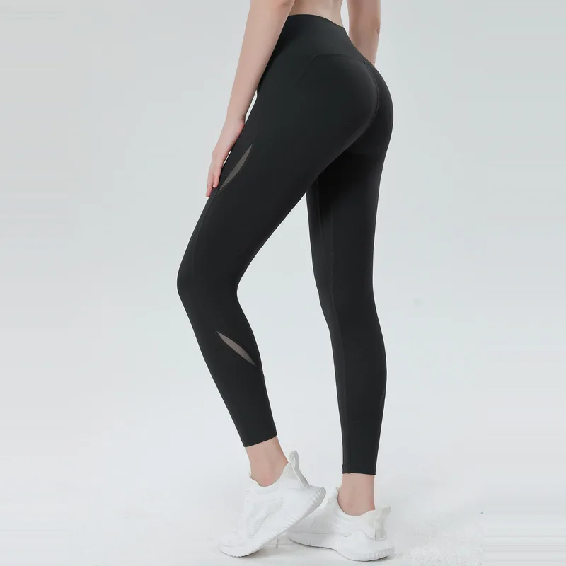 

Yoga Pants Women High-waisted Abdomen Stretch Tight-fitting Running Sports Fitness Clothes Peach Buttocks Outer Wear -40