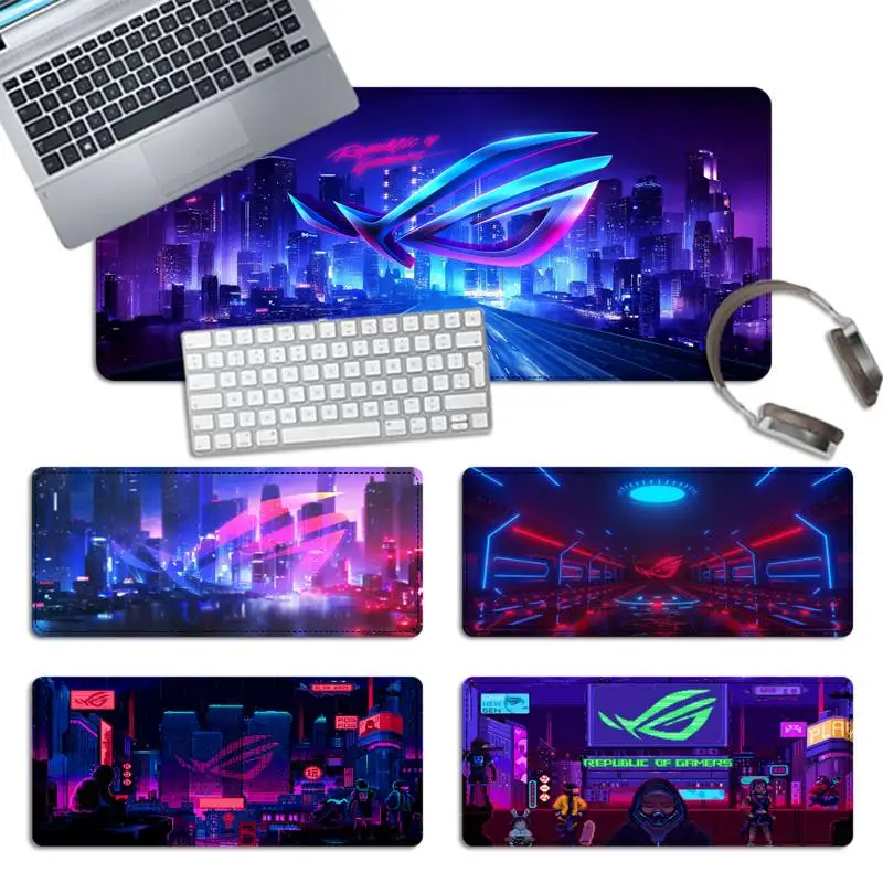 Лидер продаж город Asus Rog Коврик Для Мыши портативных ПК геймер аниме нескользящий
