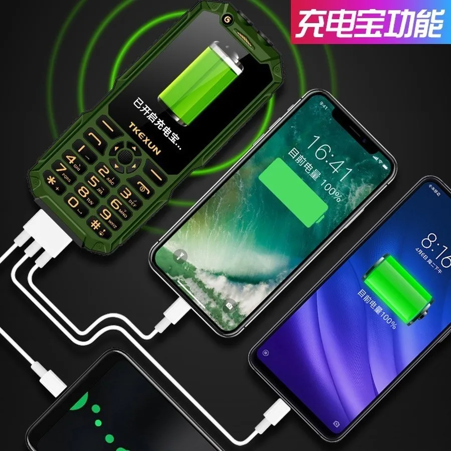 TKEXUN Q8A ударопрочный телефон 3," внешний аккумулятор wifi Две sim-карты MP3 камера фонарик большой динамик дешевый пыленепроницаемый сотовый телефон