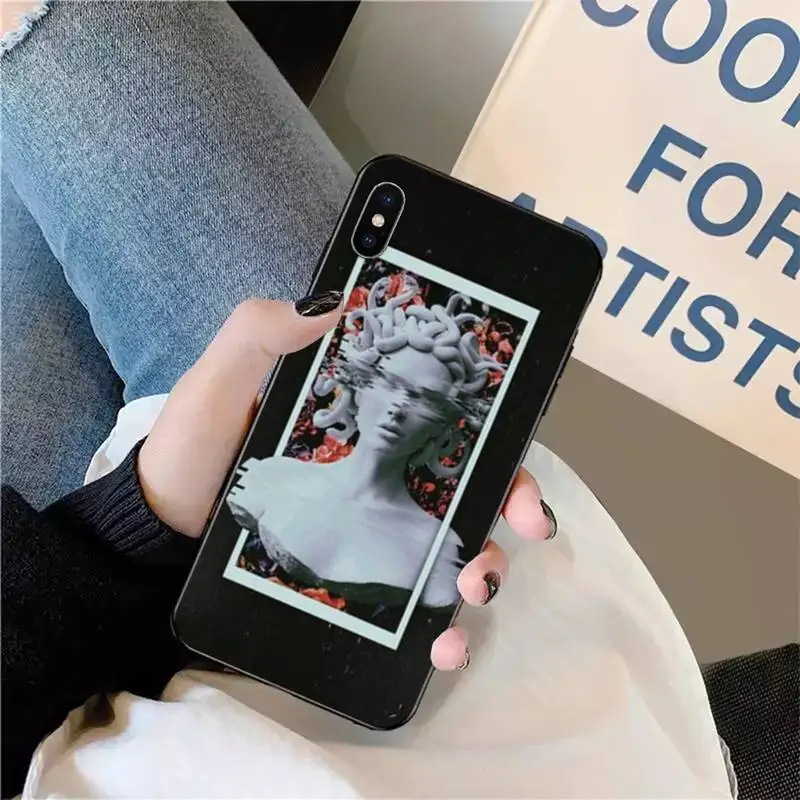 

Vintage Plaster Statue David aesthetic Art Phone Case for iPhone 11 12 pro XS MAX 8 7 6 6S Plus X 5S SE 2020 XR mini