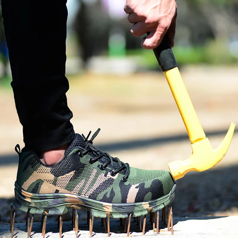 Защитная обувь со стальным носком Повседневные Дышащие уличные кроссовки