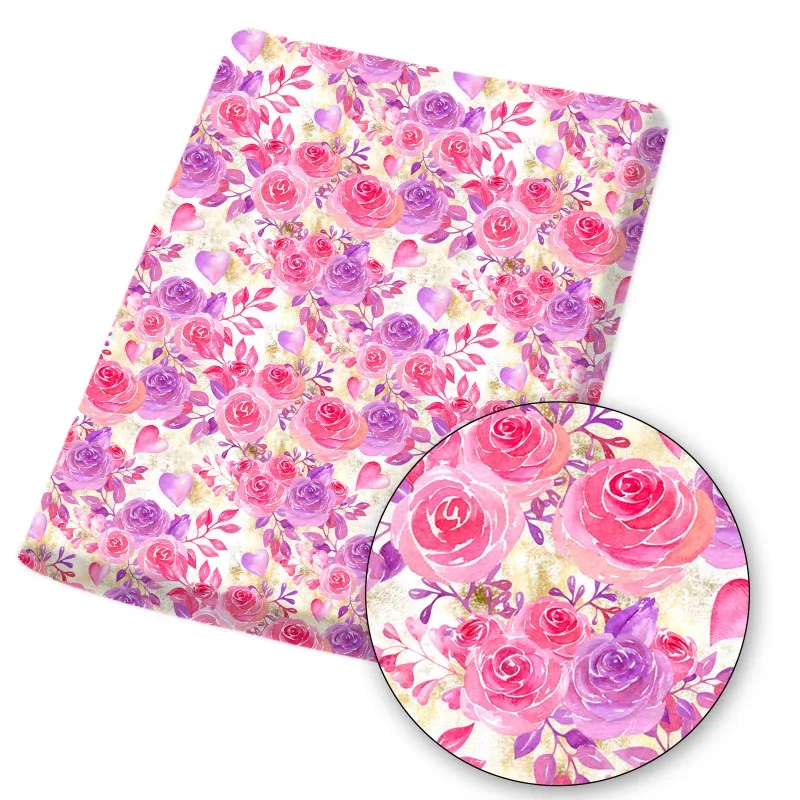 

Polyester Cotton Fabric Flower Pattern Printed Sewing Fabric Cloth Sheets Dress Making Handmade Masks DIY Crafts Supplies 1pc