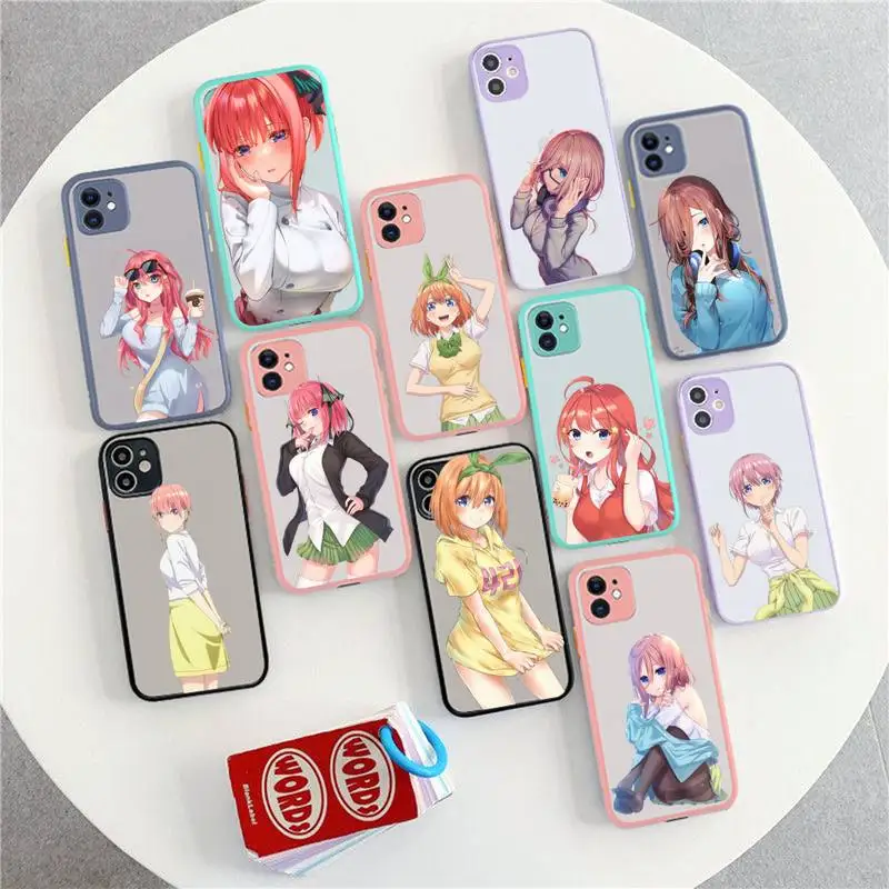 

FHNBLJ The Quintessential Quintuplets Phone Case for iPhone 11 12 13 mini pro XS MAX 8 7 6 6S Plus X 5S SE 2020 XR case