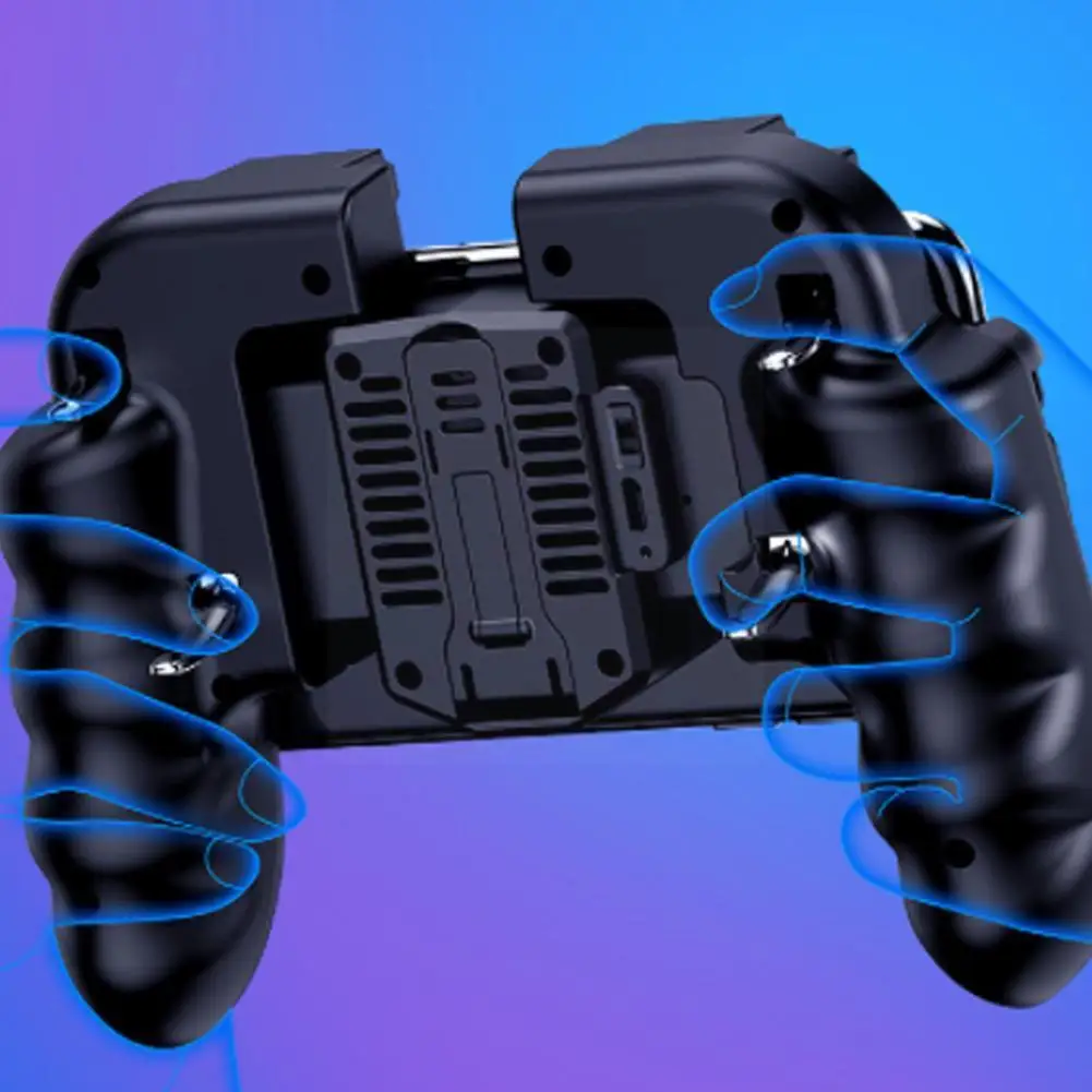 

New Six Finger Gamepad For Android Pubg Mobile Controller L1 R1 Shooter Triggers Fire Joystick Game Pad With Cooling E0z8