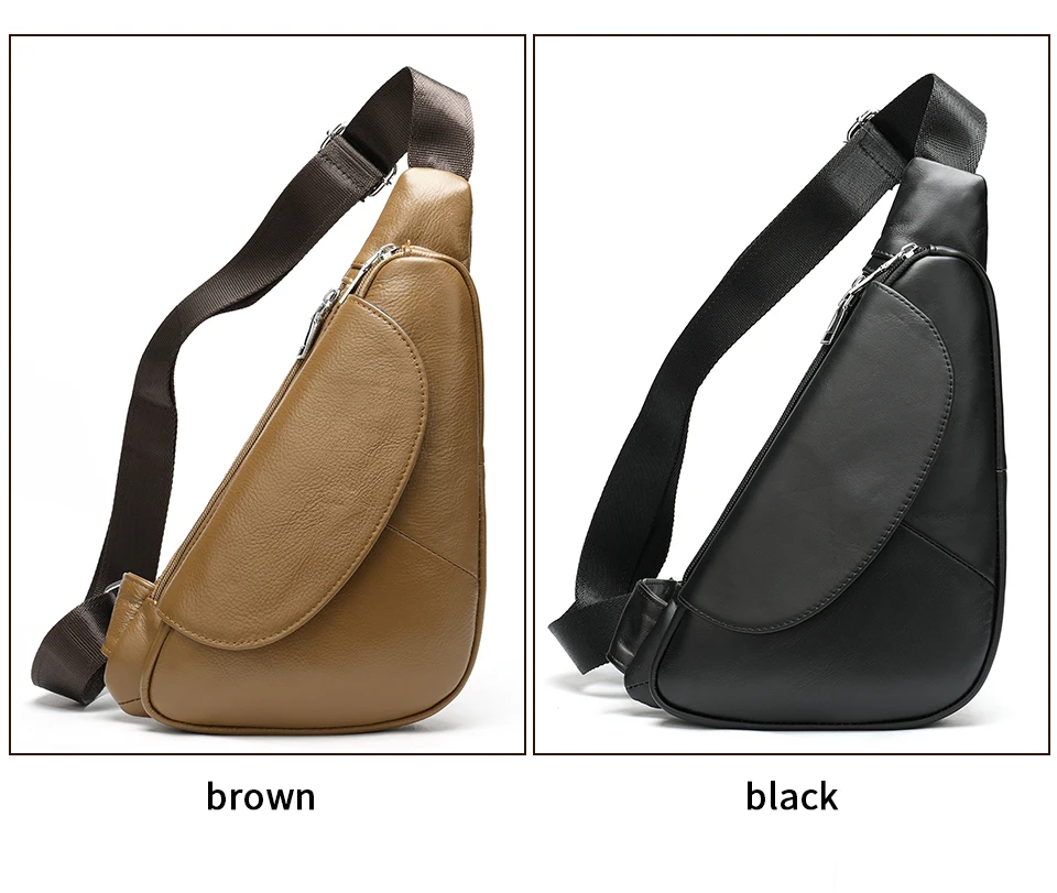 WESTAL Shoulder Bag For Men Genuine Leather Men's Sling Messenger Chest 696 |
