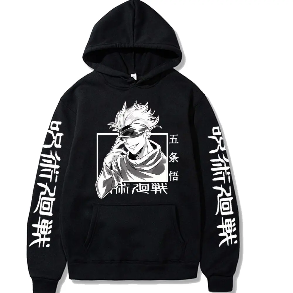 

Jujutsu Kaisen Hoodie Hip Hop Anime Pullovers Tops Loose Long Sleeves Autumn Man Cloth