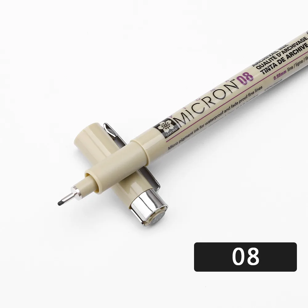 08 Sakura ручка Pigma micron Neelde мягкая кисть Ручка для рисования Лот 005 01 02 03 04 05 08 1,0 кисть художественные маркеры - Цвет: 08