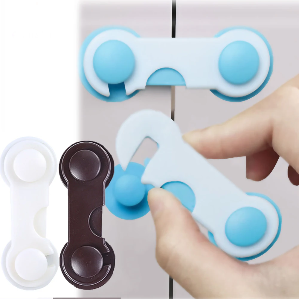 

5pcs/lot Children Security Protector Baby Care Multi-function Child Baby Safety Lock Cupboard Cabinet Door Drawer Safety Locks