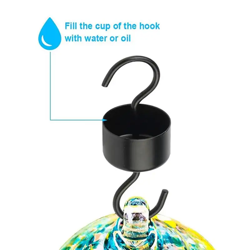 2/4 шт. черный металлический крючок противомуравьиный садовая вешалка с щетками