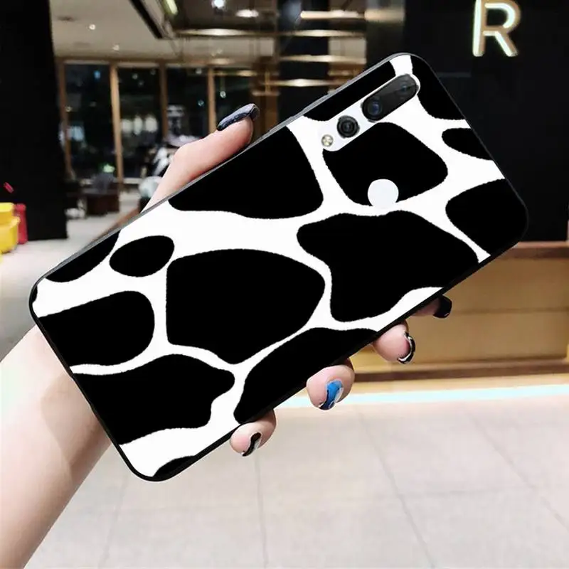 Корпус Корпуса Телефона белого черного коровьего цвета для Huawei Nova 6se 7 7pro 7se honor 7A 8A