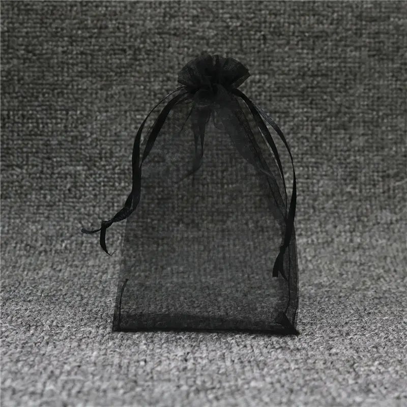 

50pcs/lot 10x12 10x15 Big White Organza Bags Drawstring Pouch For Jewelry Beads Wedding Gift Packaging Bag