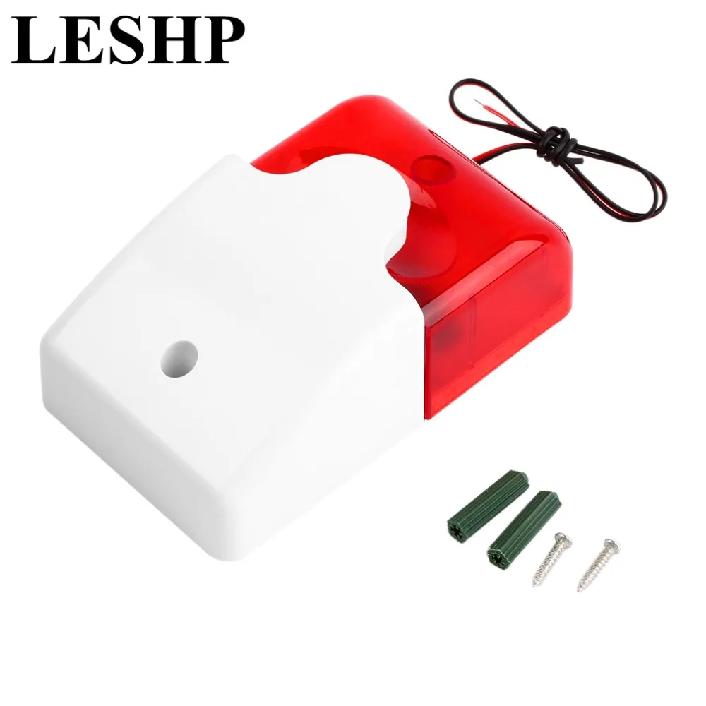 

Durable 9-12V Mini Indoor Wired Strobe Siren with Red light Siren Flash Sound Home Security Alarm Strobe System 108dB Hot Sale