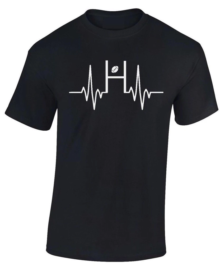 Футболка с пульсом для регби спортивные футболки футболка забавным сердцем