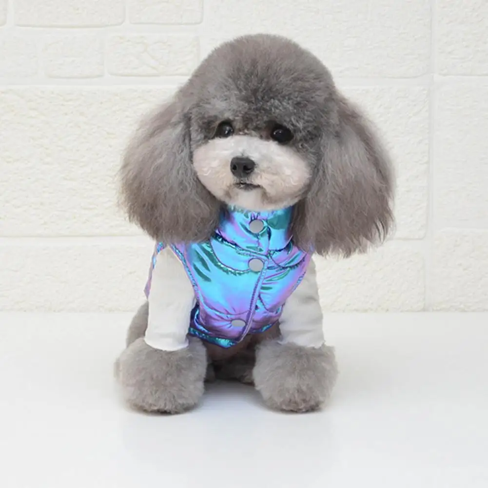 

Cozy Dog Outerwear Well-stitched Shiny Fashion Pet Jacket Costume Pet Vest Pet Clothes