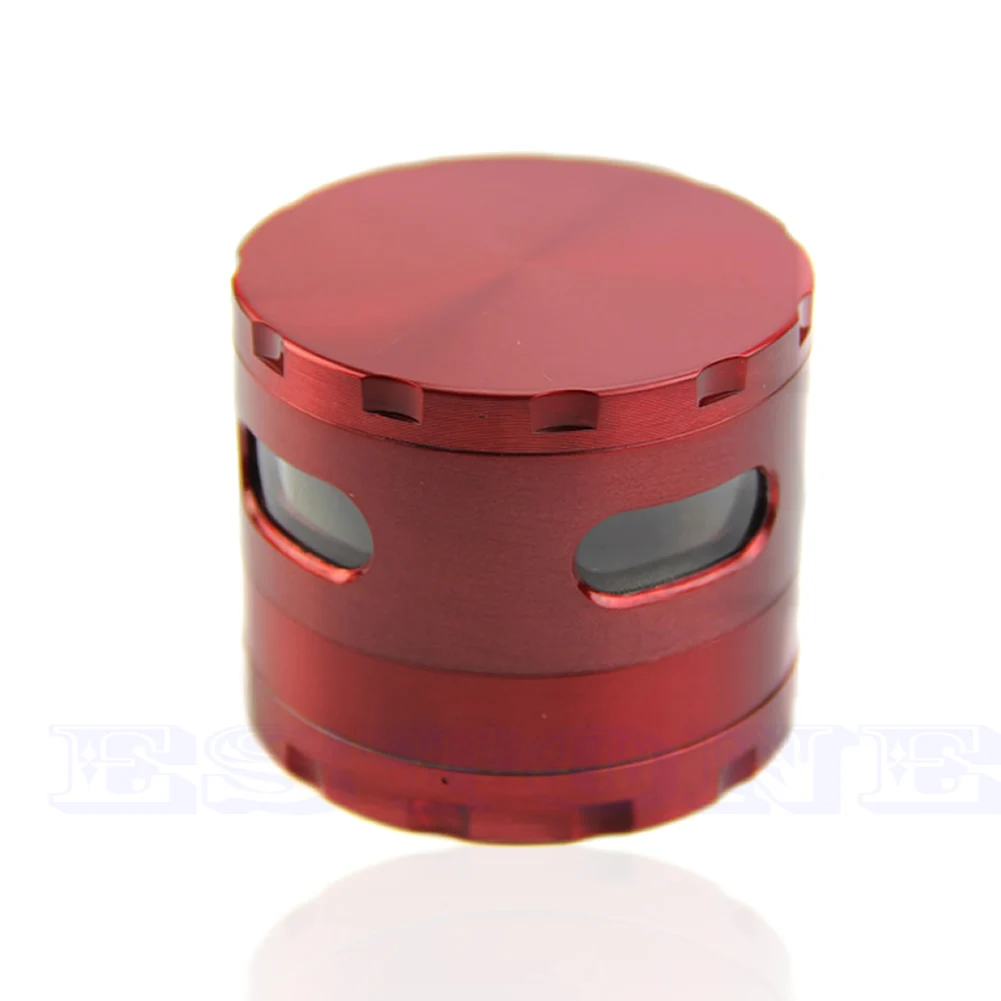 

63mm 4 layer Zinc Alloy Hand Crank Herb Mill Crusher Tobacco Smoke Grinder D0AC
