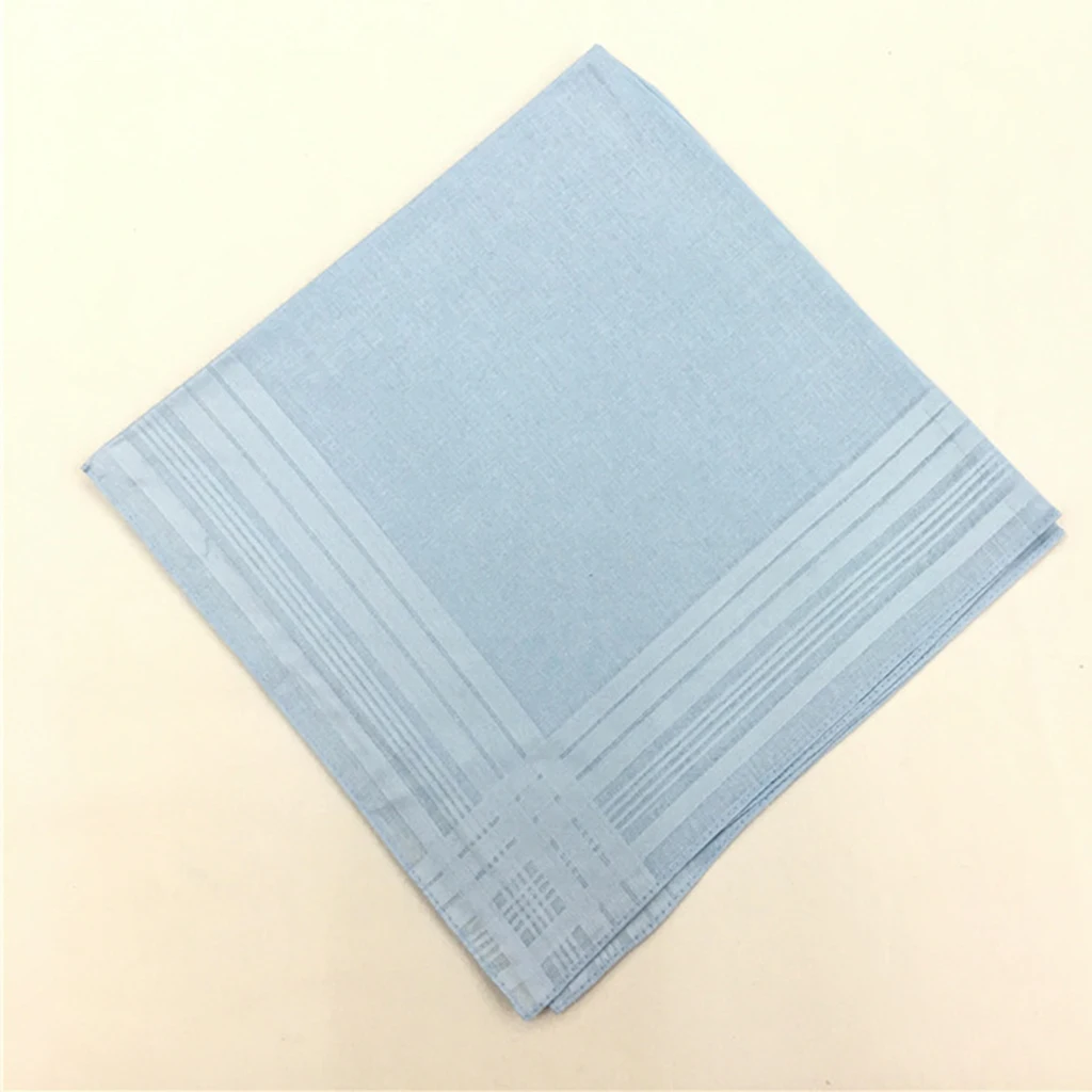 

12x 100% Cotton Solid Handkerchiefs Unisex Hanky Party Square Hankie Towel Lot