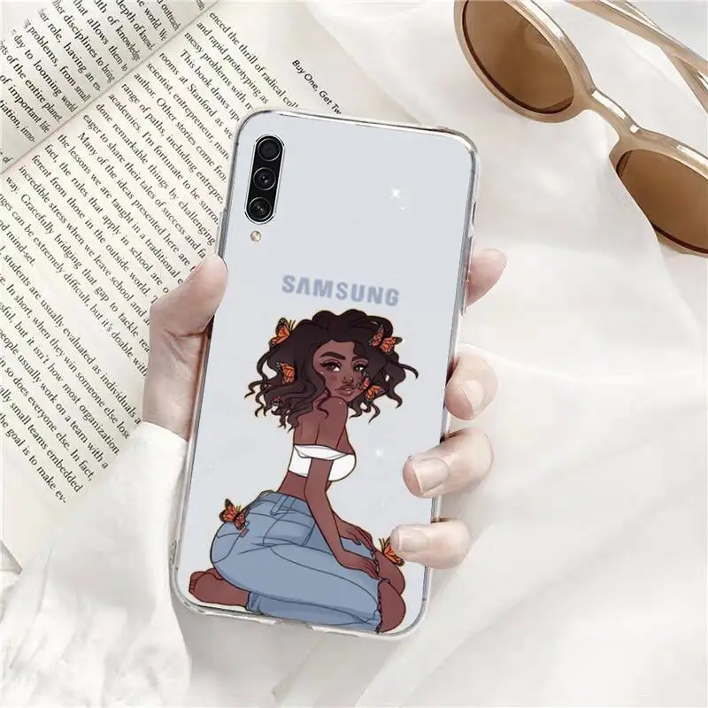 

make money Girls Art Phone Case Transparent for Samsung s9 s10 s20 Huawei honor P20 P30 P40 xiaomi note mi 8 9 pro lite plus