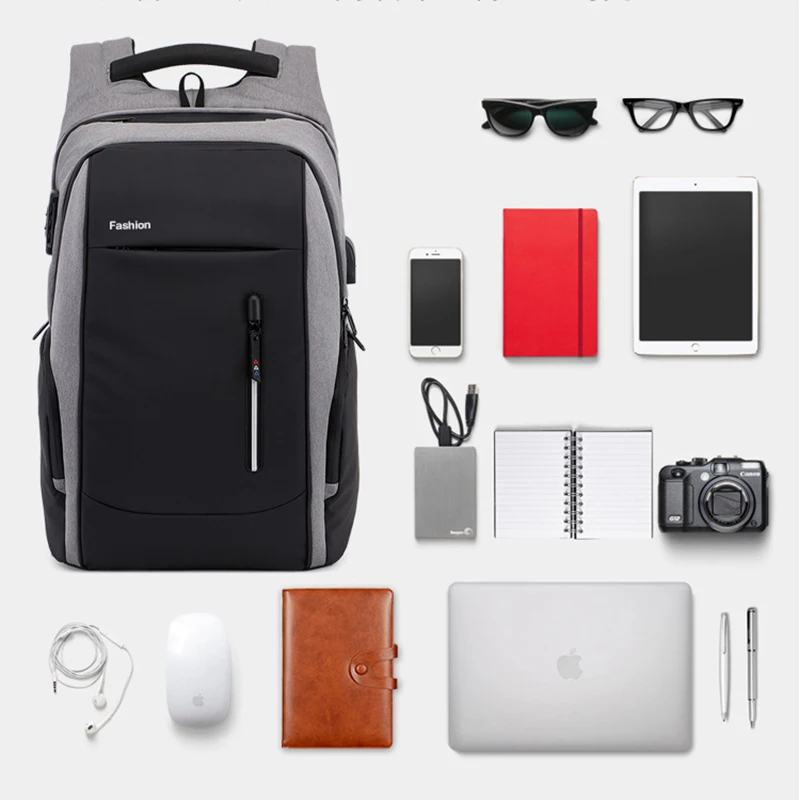 Бизнес большой емкости мужские рюкзаки модные путешествия Usb зарядка