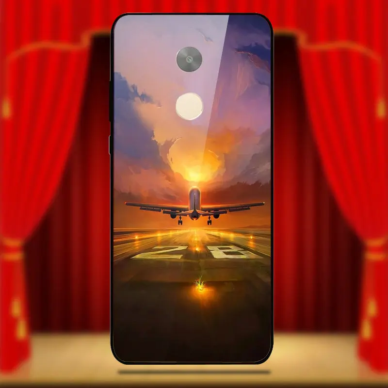 Чехол для Xiaomi Mi Redmi Note 4 4X 5 5A 7 7A 8 8A 9 SE A1 A2 Plus Lite из закаленного стекла прозрачный с