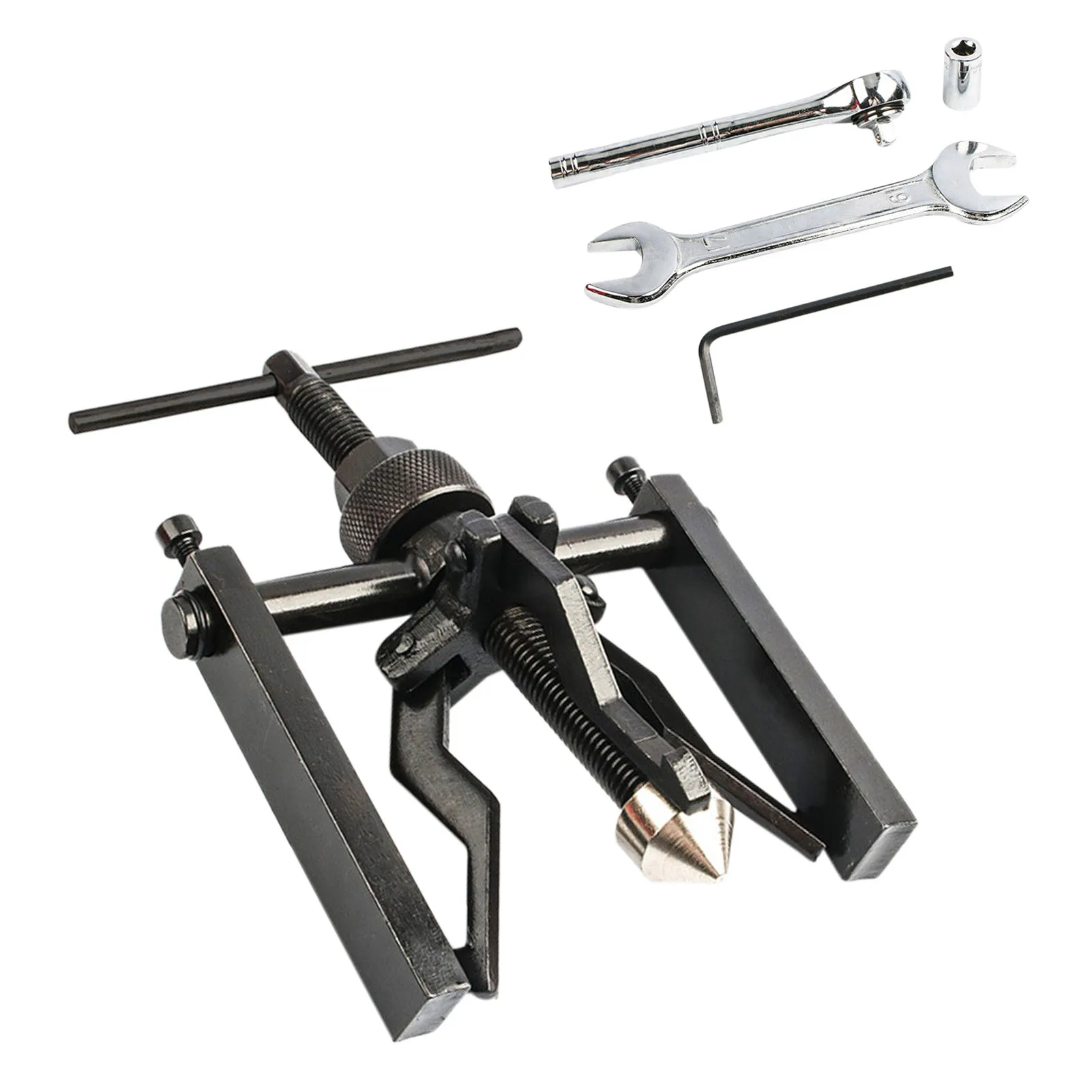 

Bearing Removal Kit Bearing Pullers Inner And External 3-Jaw Puller Kit For Motorcycle Bearing Gear Removal 5 In 1 Puller Kit