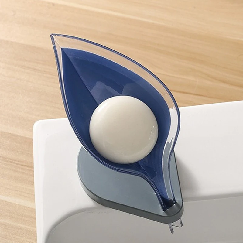 Присоска дренаж для мыла коробка Творческий лист аромат хранения вертикальный