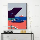 Porsche 911 turbo с фотографией грузов, автомобильный принт, Картина на холсте, художественные принты, домашний декор, холст, уникальный подарок, плавающая рамка