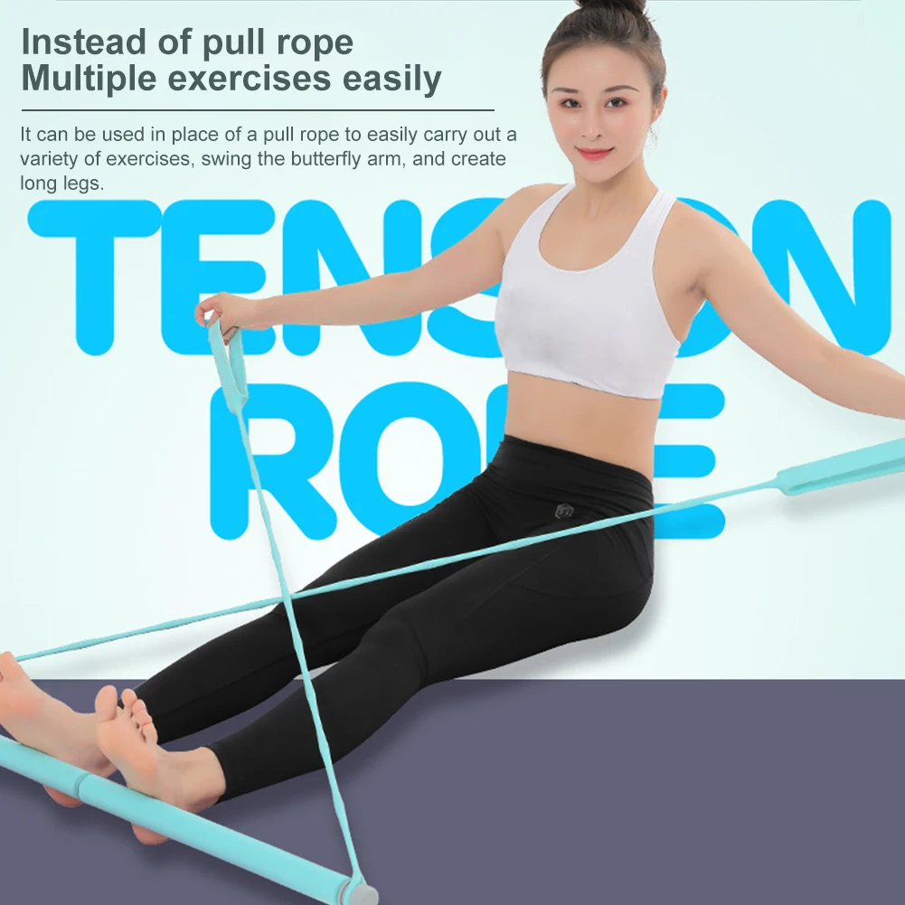 

Yoga Pull Rods Portable Home Yoga Gym Body Abdominal Resistance Bands for Pilates Exercise Stick Toning Bar Fitness Rope Puller