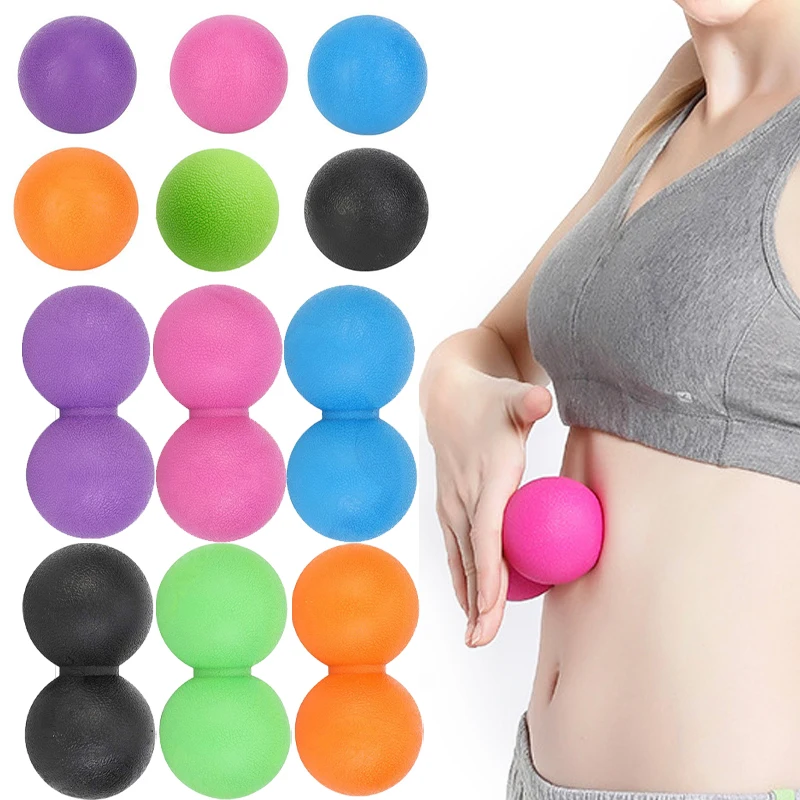 

Peanut Fitness Massage Ball Set Yoga Roller Double Lacrosse Mobility Ball for Myofascial Physical Therapy Deep Tissue Massage