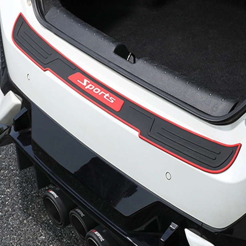

90CM Universal Car Trunk Door Sill Protector Rubber Strip Sticker Auto Rear Bumper Guard Scratch Protection Bar Black Styling