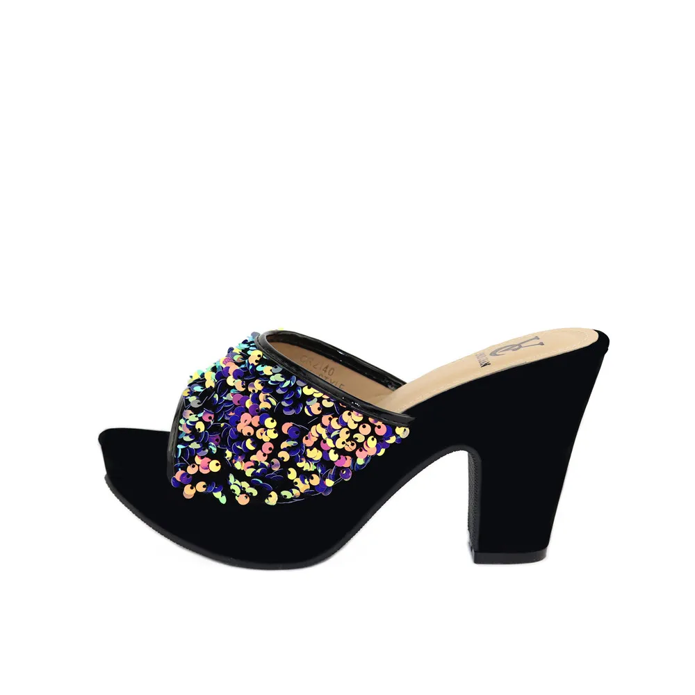 

Pink Spring New Design Super High Heels Slipper Italian Hot Selling Women Shoes and Bag to Math Nigerian Lady Shoes For Wedding