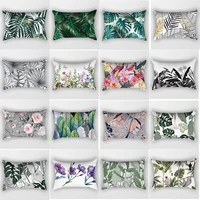 tropical plants flowers beauty leaves pattern pillow covers short plush rectangle large bedroom pillow cases size 50cm by 70cm