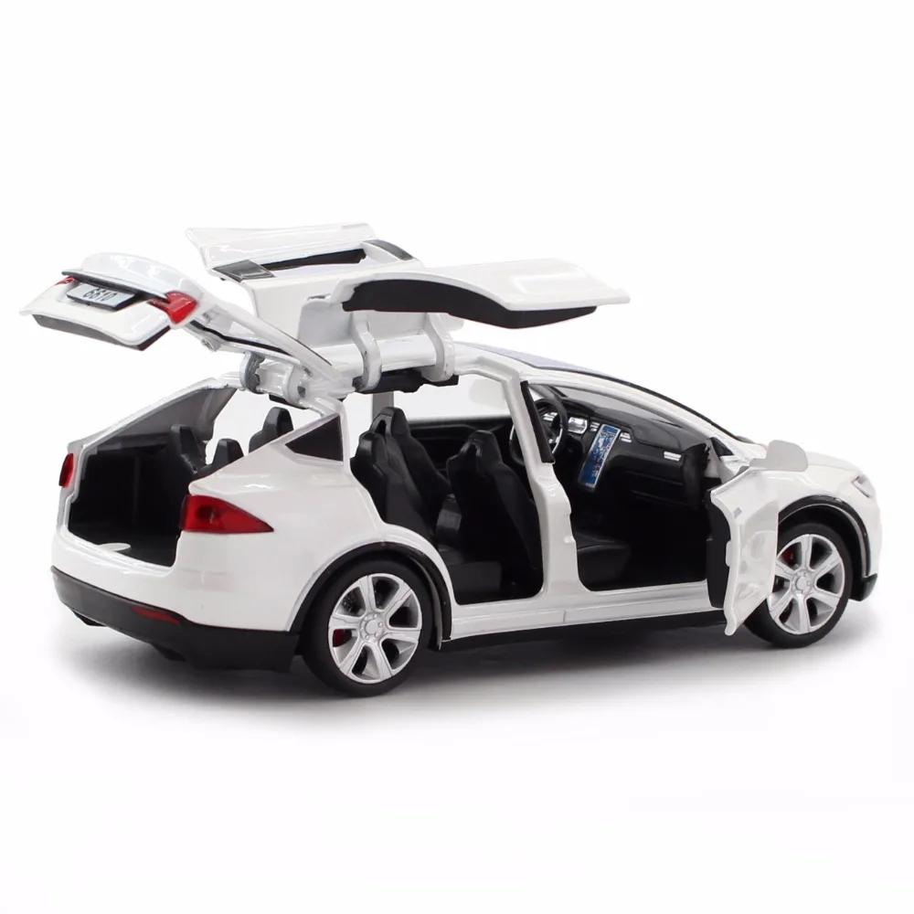 Dubee Новинка 1:32 Tesla модель X автомобиля из сплава Литые и игрушечные автомобили