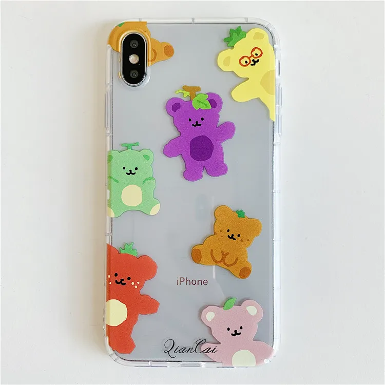 10 Niceking для iPhone 6, 6s, 7, 8 Plus, X, XR, XS Max, чехол с милым мультяшным медведем, Кроликом, мягкий ТПУ чехол для телефона, для iPhone 11 Pro, Max, чехол - Цвет: 10