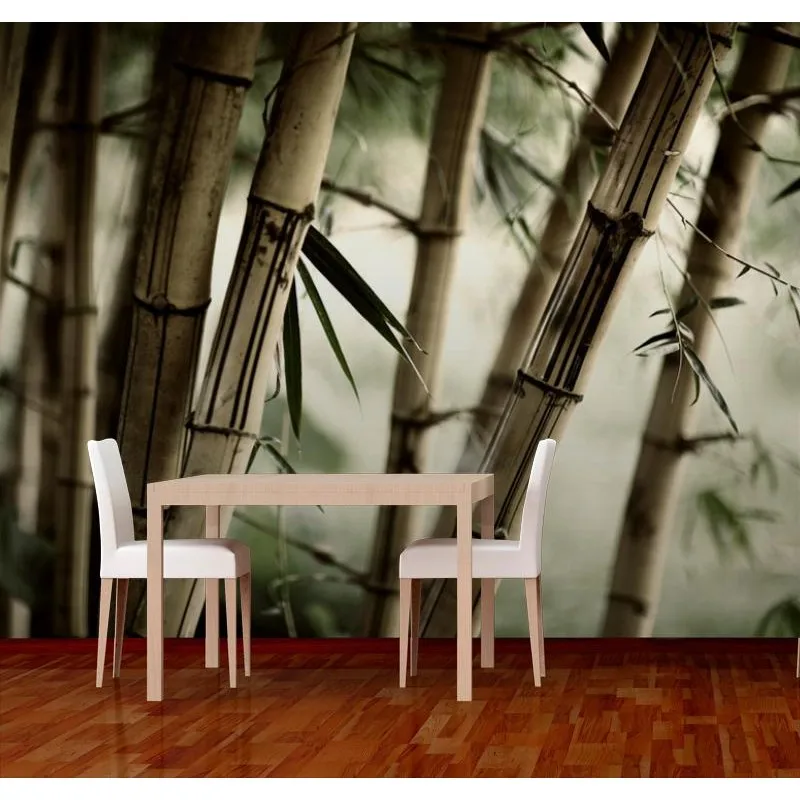 Бесплатная доставка настенные стикеры на заказ бамбуковый лес пейзаж фрески