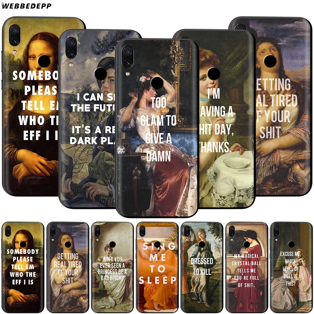 Классического искусства чехол с принтом подставкой откидной крышкой для Xiaomi Redmi