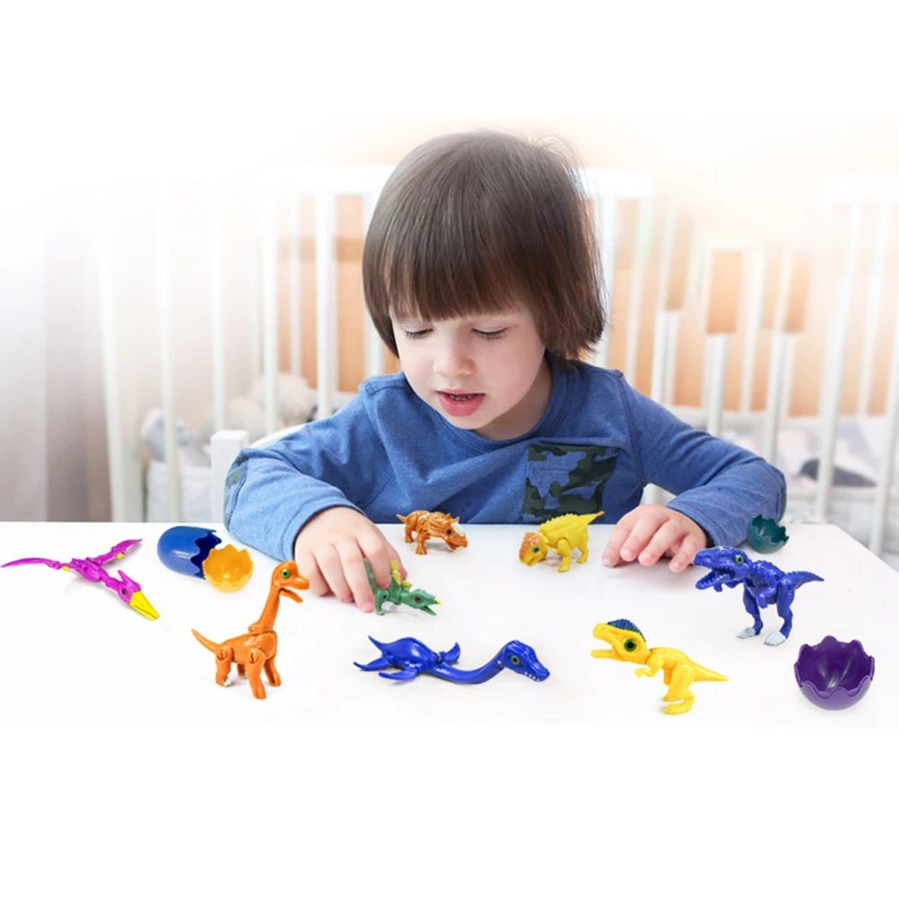 8 шт. Случайная Доставка яиц динозавра игрушка деформированное яйцо динозавров