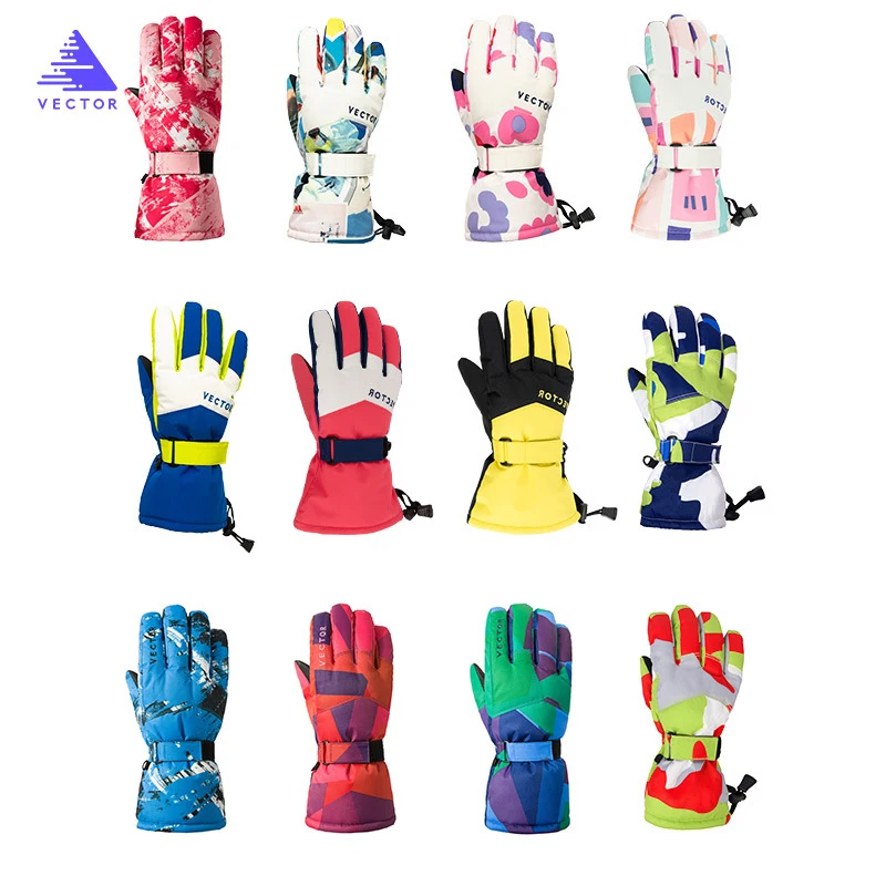 Водонепроницаемые теплые перчатки для девочек и мальчиков Детские