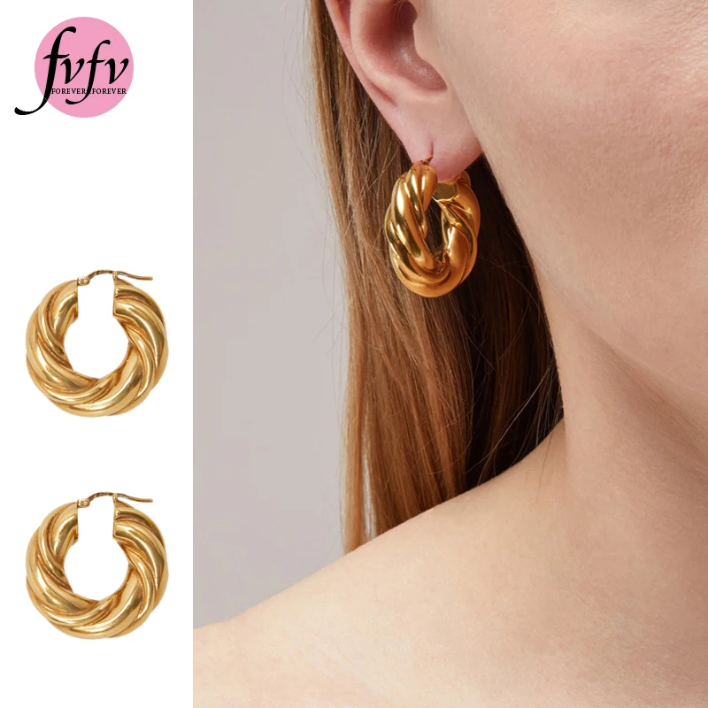 

[FVFV]Classic Small Round Beads Gold Hoop Earrings Punk Simple Circle Earring Women Jewelry Earrings Ear Clipfor Women in 2020