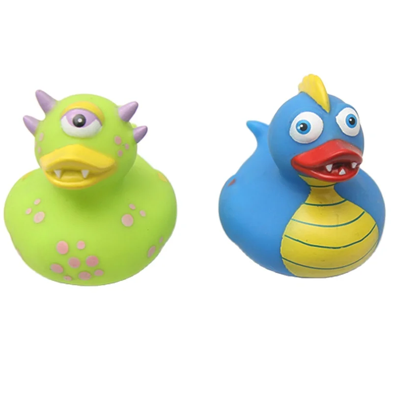 

2Pcs Green Blue Duck Squeeze-Sounding Dabbling Water Bath Toy Cartoon Children'S Bathing Supplies Baby Bathroom Toys