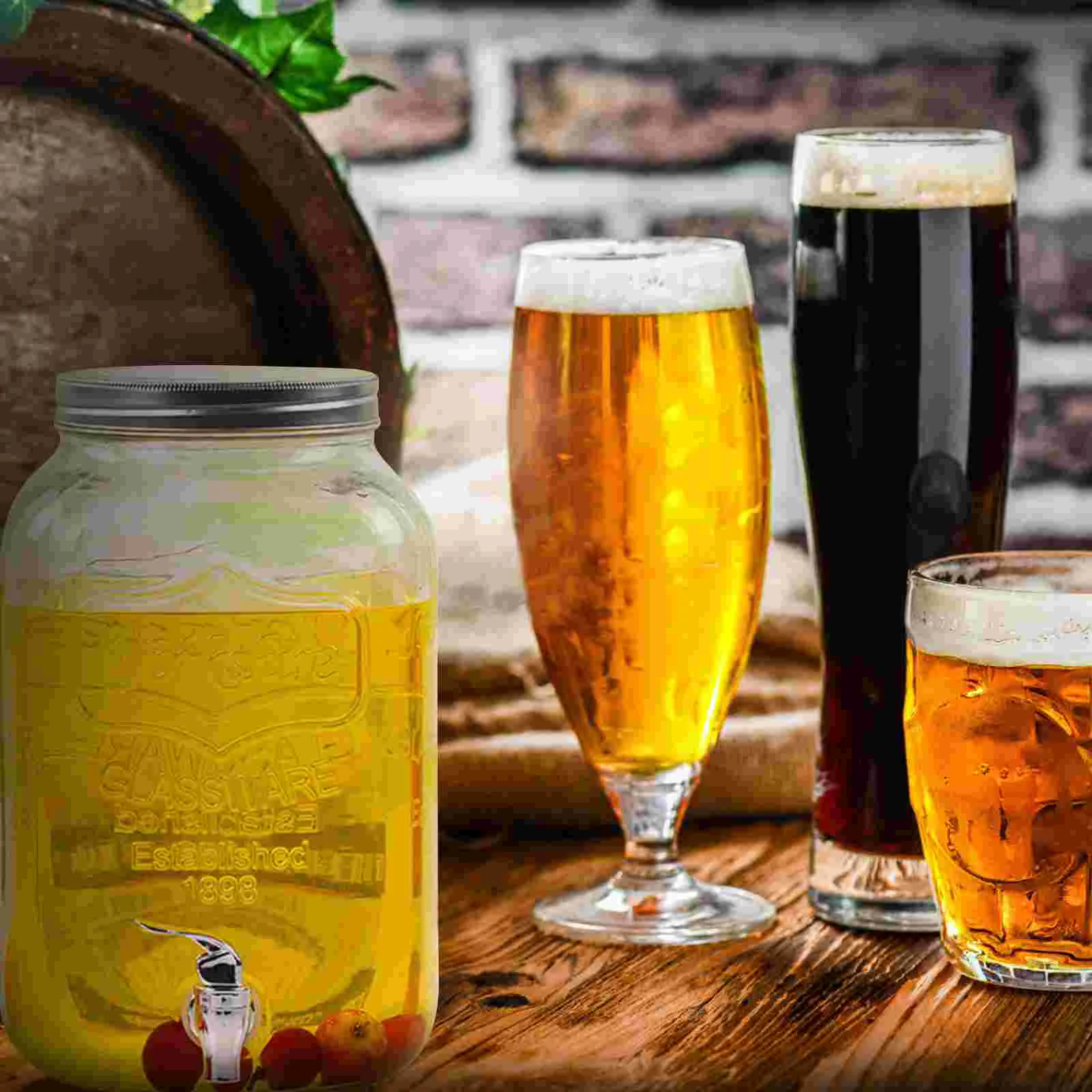 

1 шт., стеклянный диспенсер для напитков, резервуар для холодных напитков, Ферментированная банка (разные цвета)